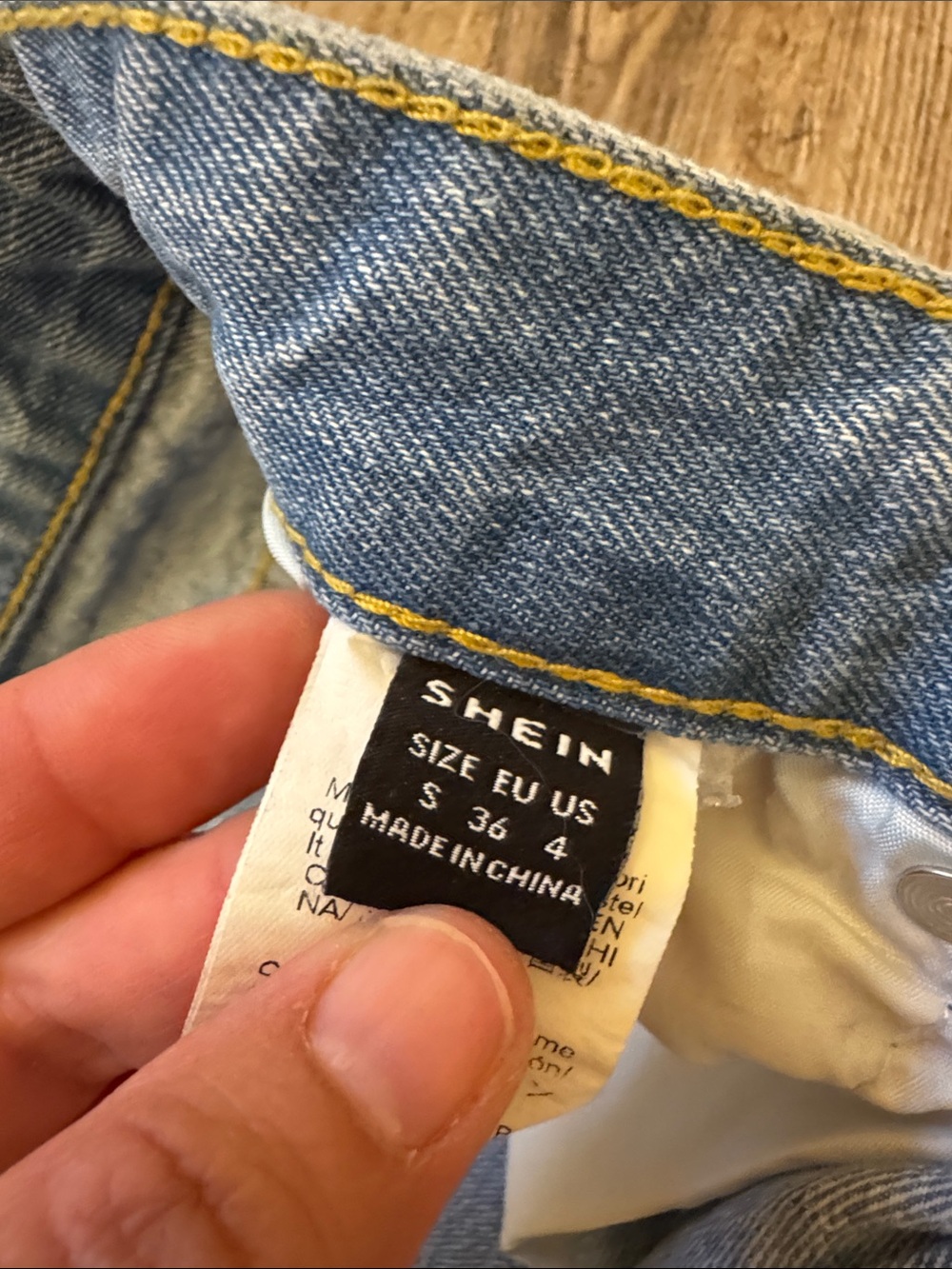 SHEIN Black & Light Blue Ripped Denim Cutoff Shorts Duo - Picture 2 of 3